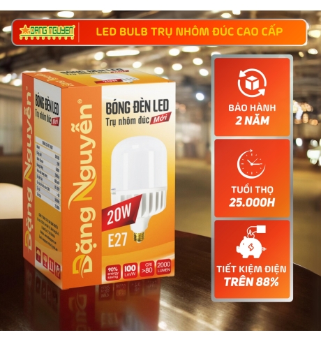 Bóng đèn led trụ nhôm CAO CẤP 20W | DN120D