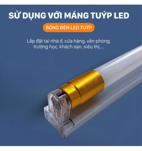 Bộ Tuýp Led thủy tinh T8 1m2 | BO32W