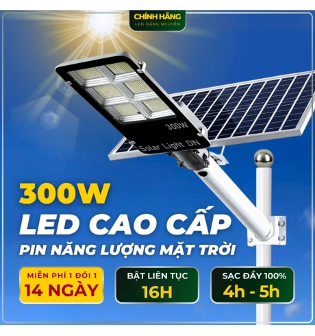 Đèn đường năng lượng mặt trời 300w| DN1300