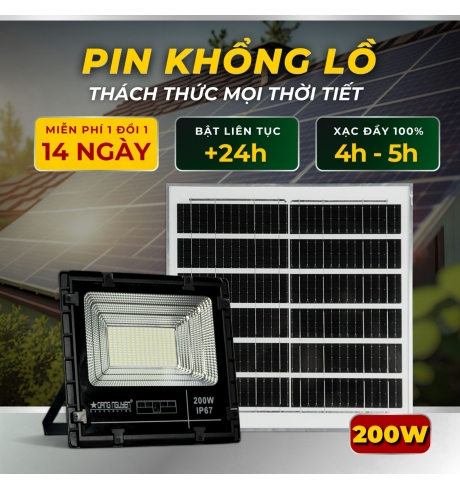 Đèn pha năng lượng Đặng Nguyễn 200W NEW