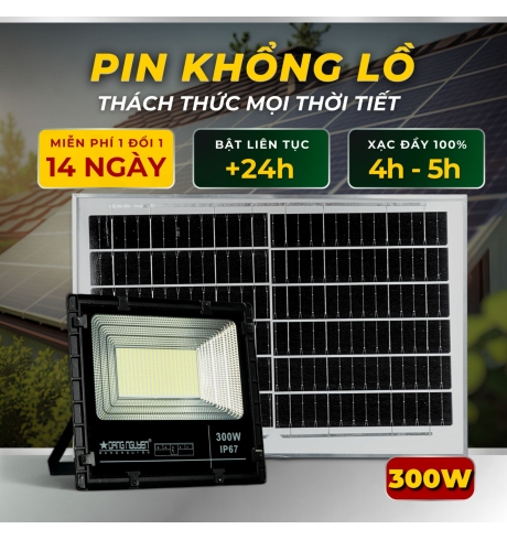 Đèn pha năng lượng Đặng Nguyễn 300W NEW