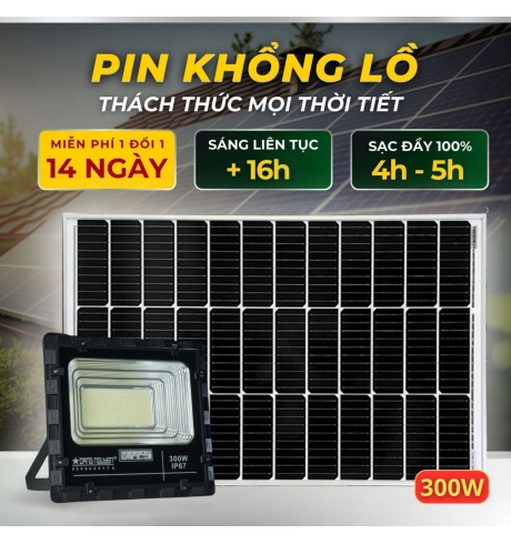 Đèn Pha Năng Lượng Đặng Nguyễn Cao Cấp | DS3300