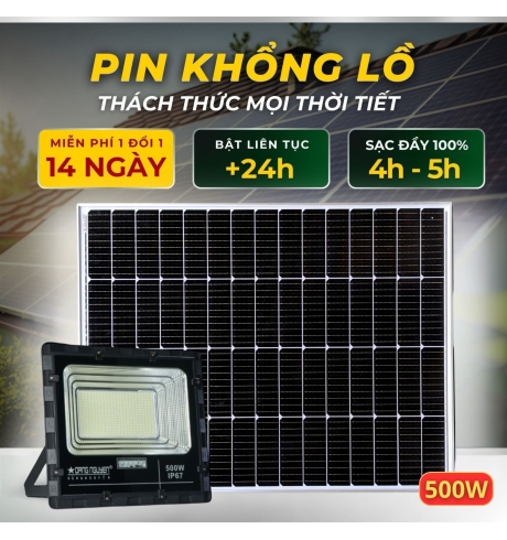 Đèn Pha Năng Lượng Đặng Nguyễn Cao Cấp | DS3500