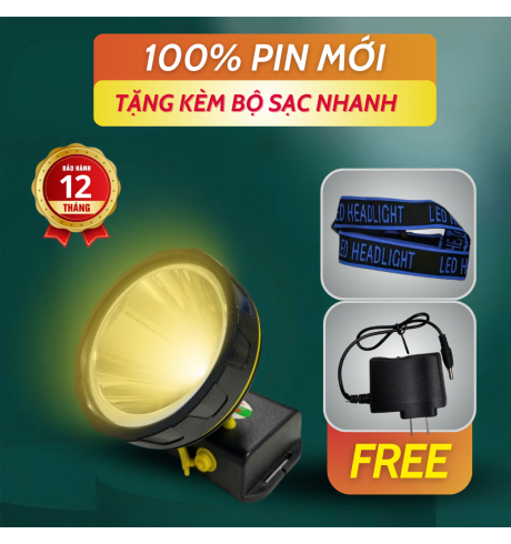 Đèn pin đội đầu 80W - Ánh sáng VÀNG | DH80D