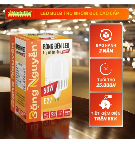 Bóng đèn led trụ nhôm CAO CẤP 50W | DN150D