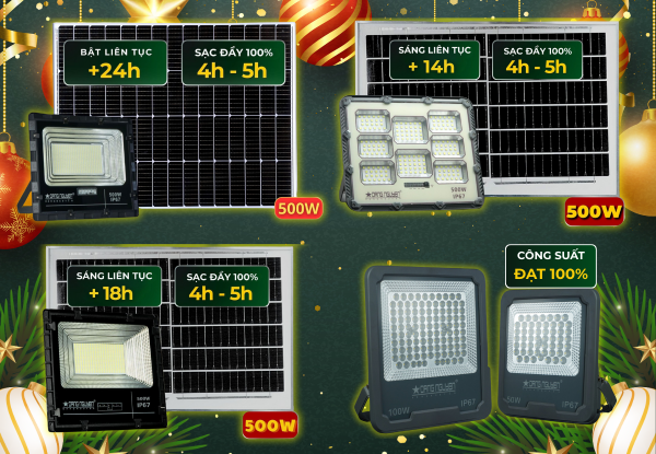 Đèn Pha Năng Lượng Mặt Trời - PHA ĐIỆN