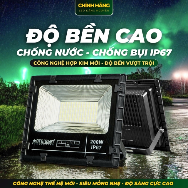 Đèn pha năng lượng Đặng Nguyễn 200W NEW