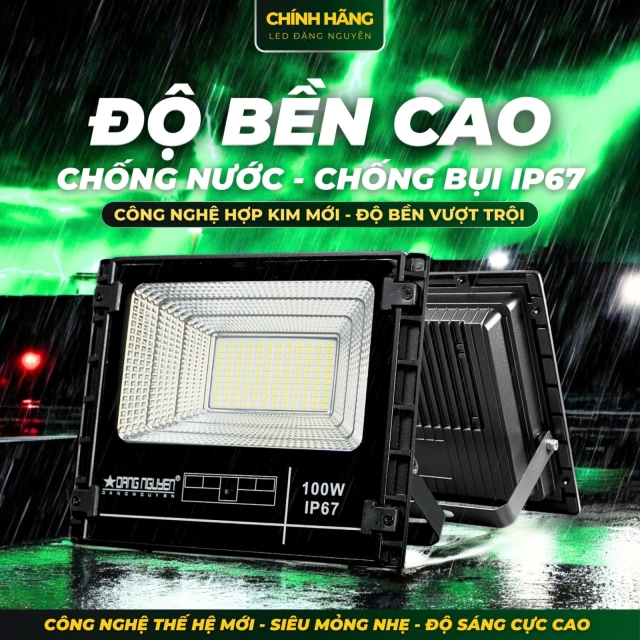 Đèn pha năng lượng Đặng Nguyễn 100W NEW 