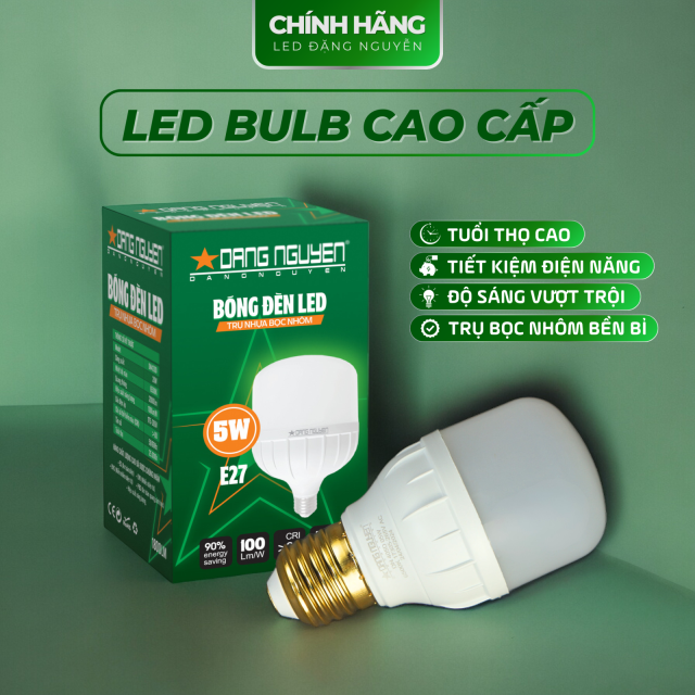 Đèn Led Trụ Nhựa Bọc Nhôm (Hộp Xanh Lá) | DN405D