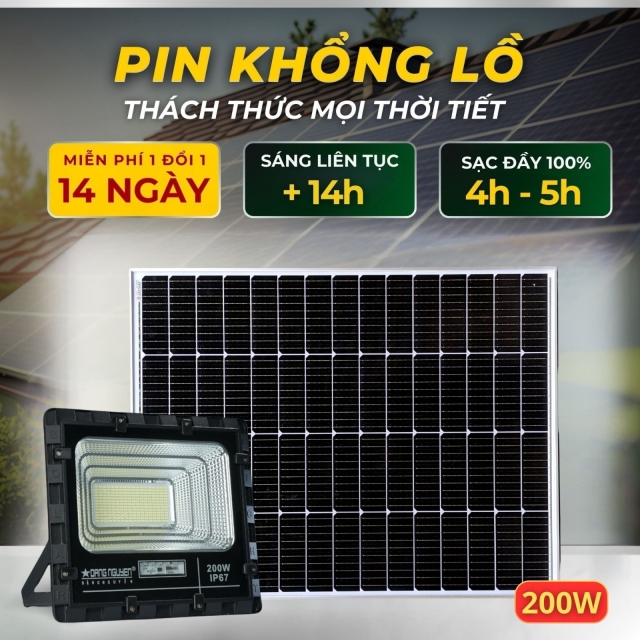 Đèn Pha Năng Lượng Đặng Nguyễn Cao Cấp | DS3200