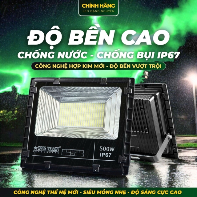 Đèn pha năng lượng Đặng Nguyễn 500W NEW