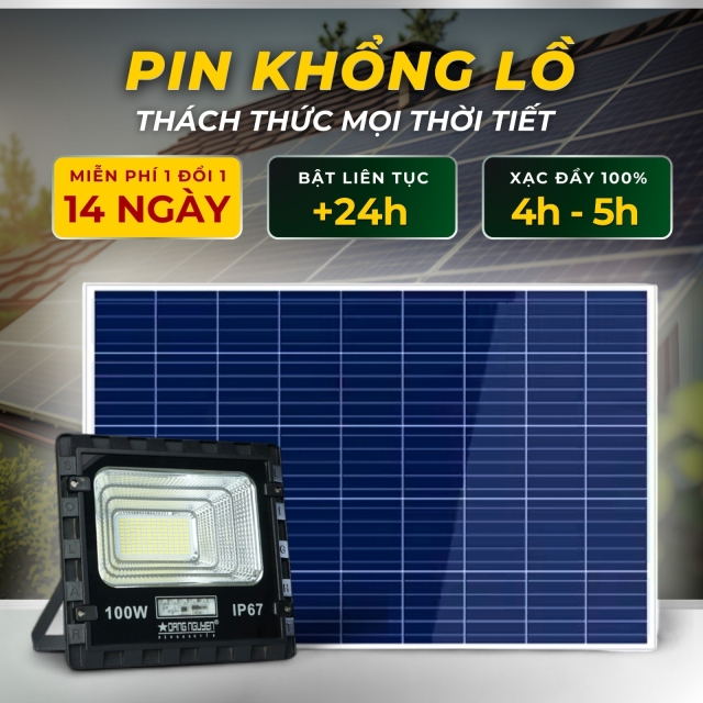 Đèn Pha Năng Lượng Đặng Nguyễn Cao Cấp | DS3100