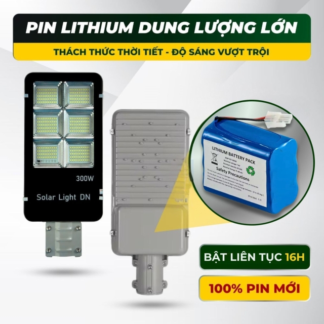 Đèn đường năng lượng mặt trời 300w| DN1300