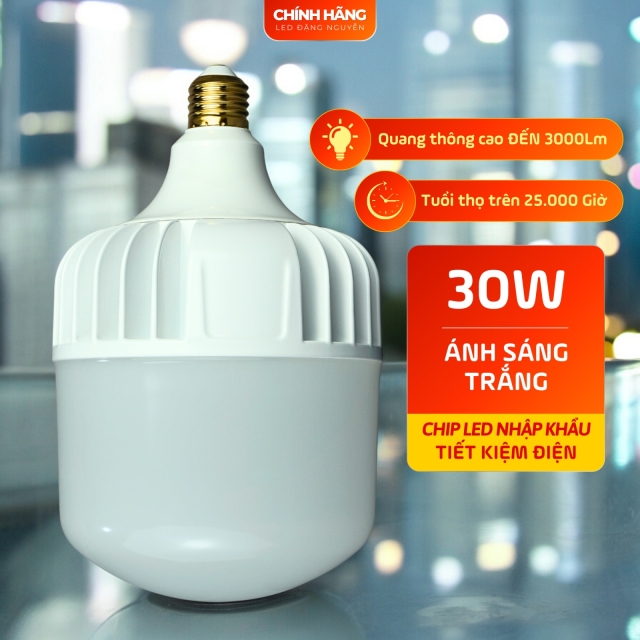 Bóng đèn led trụ nhôm CAO CẤP 30W | DN130D