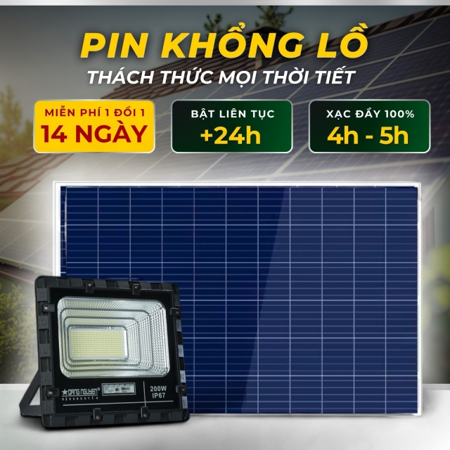 Đèn Pha Năng Lượng Đặng Nguyễn Cao Cấp | DS3200