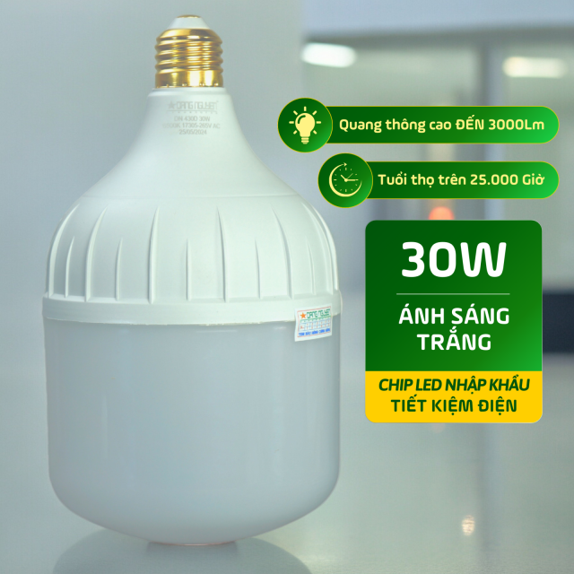 Đèn Led Trụ Nhựa Bọc Nhôm (Hộp Xanh Lá) | DN430D