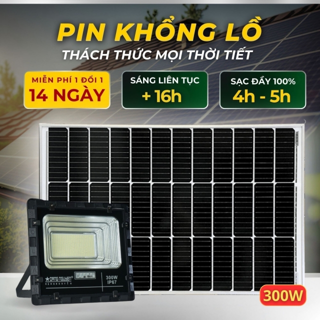Đèn Pha Năng Lượng Đặng Nguyễn Cao Cấp | DS3300
