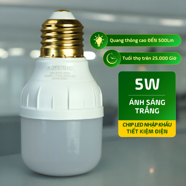 Đèn Led Trụ Nhựa Bọc Nhôm (Hộp Xanh Lá) | DN405D