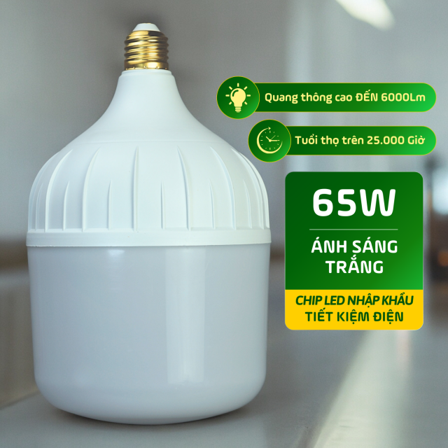 Đèn Led Trụ Nhựa Bọc Nhôm (Hộp Xanh Lá) | DN465D