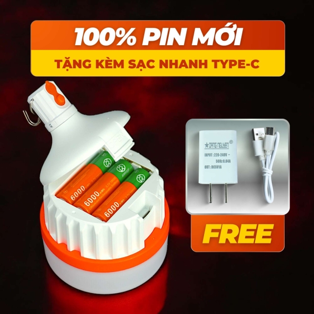 Bóng đèn sạc tích điện công suất lớn - 80W