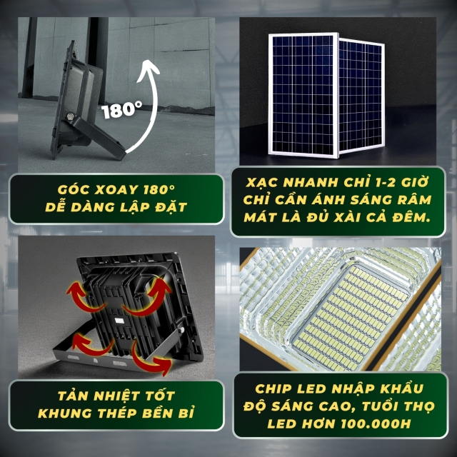 Đèn Pha Năng Lượng Đặng Nguyễn Cao Cấp | DS3100