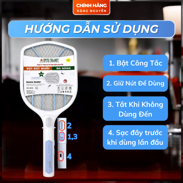 VỢT MUỖI 5W ĐẶNG NGUYỄN