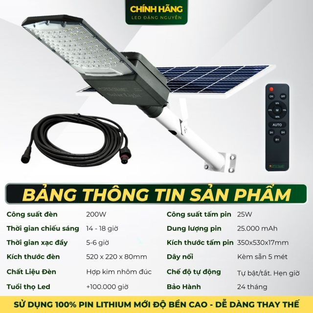 Đèn đường năng lượng pin rời Đặng Nguyễn | DS4200