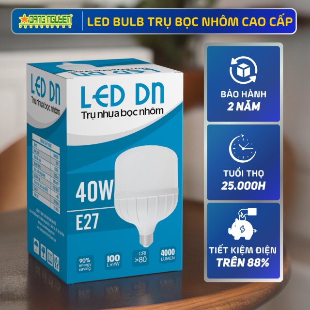 Đèn Led Trụ Nhựa Bọc Nhôm (Hộp Xanh Dương) | DN440D