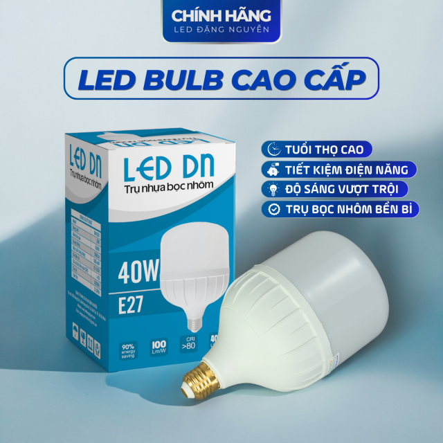 Đèn Led Trụ Nhựa Bọc Nhôm (Hộp Xanh Dương) | DN440D