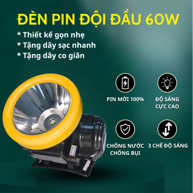 Đèn pin đội đầu 60W | DH60D