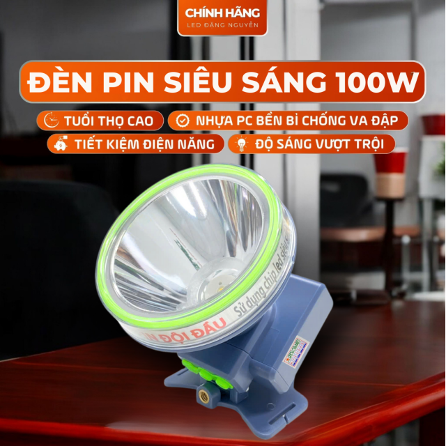 Đèn pin đội đầu 100W - Ánh sáng VÀNG | DH100D