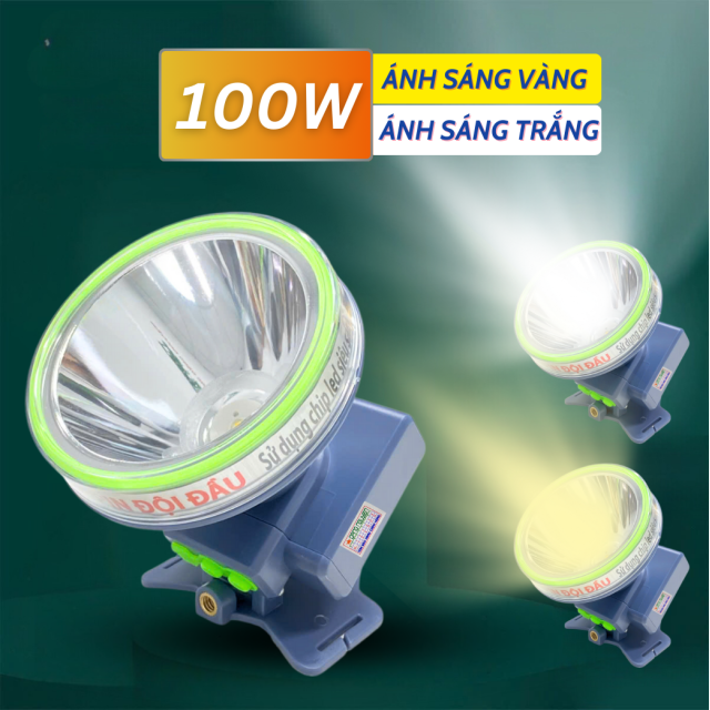 Đèn pin đội đầu 100W - Ánh sáng VÀNG | DH100D