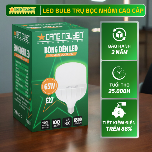 Đèn Led Trụ Nhựa Bọc Nhôm (Hộp Xanh Lá) | DN465D