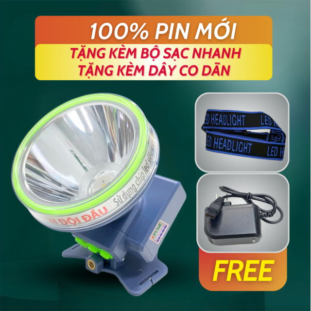 Đèn pin đội đầu 100W - Ánh sáng VÀNG | DH100D