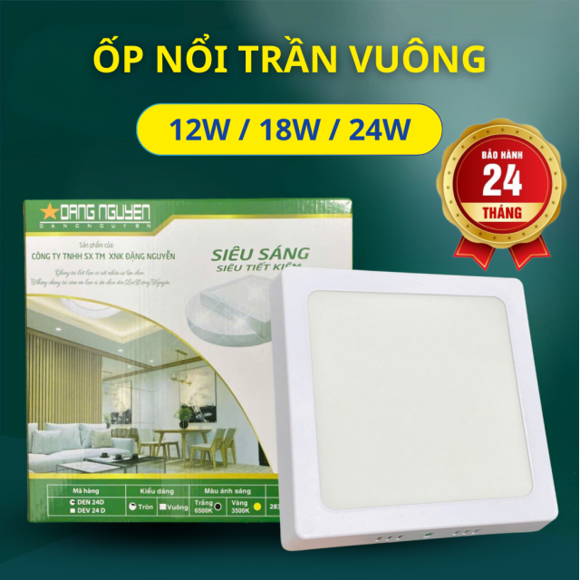 Đèn Ốp Nổi Vuông 24W | DEV24