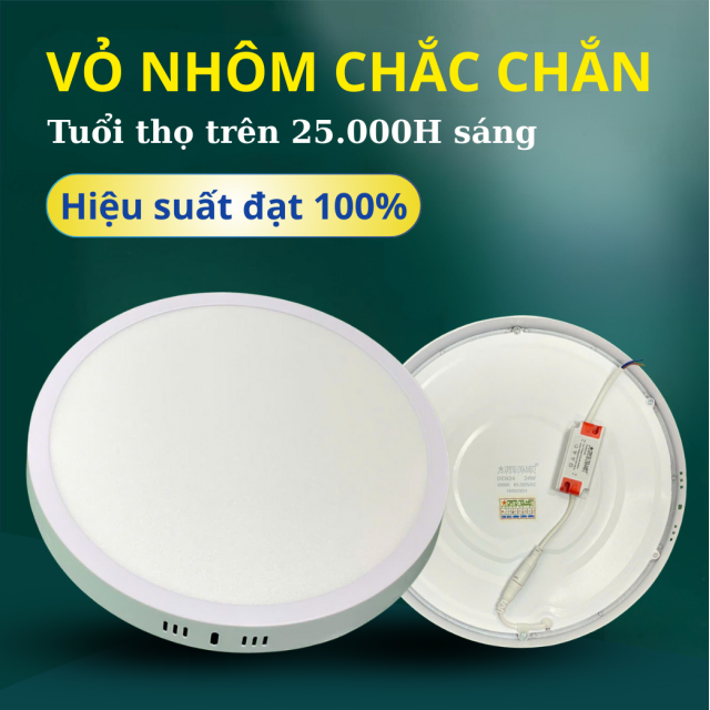 Đèn ốp nổi tròn 24w | DEN24D