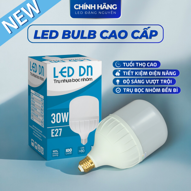 Đèn Led Trụ Nhựa Bọc Nhôm (Hộp Xanh Dương) | DN430D