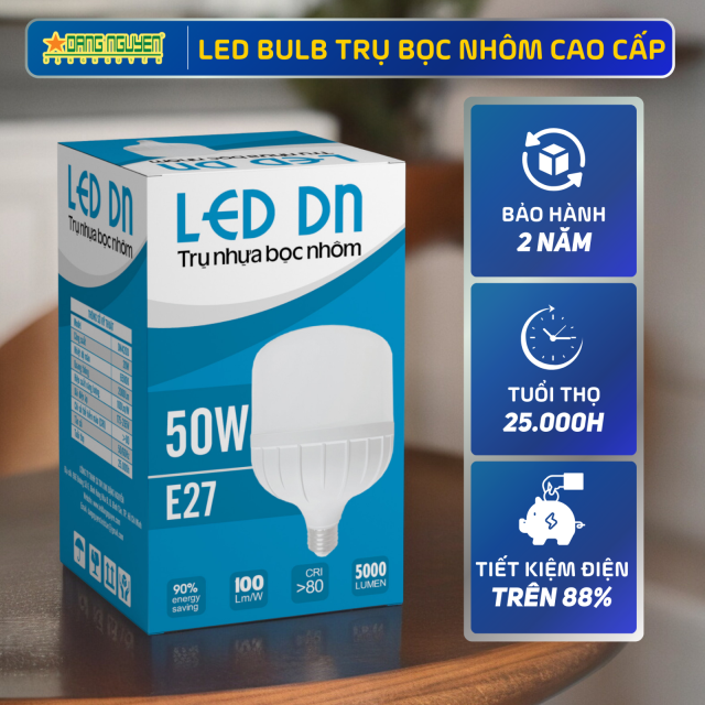 Đèn Led Trụ Nhựa Bọc Nhôm (Hộp Xanh Dương) | DN450D