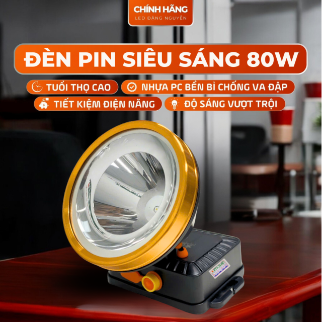Đèn pin đội đầu 80W - Ánh sáng Trắng | DH80D 