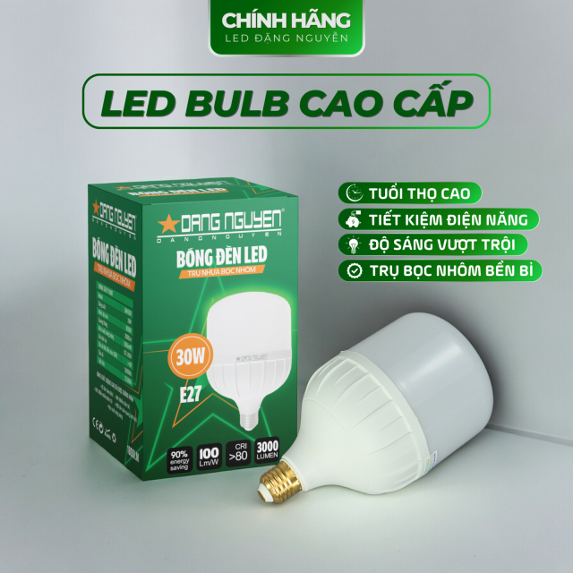 Đèn Led Trụ Nhựa Bọc Nhôm (Hộp Xanh Lá) | DN430D