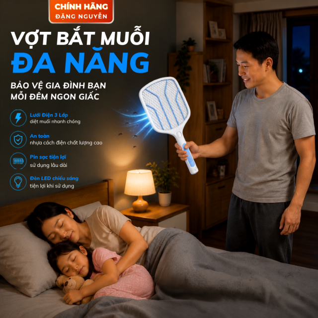 VỢT MUỖI 5W ĐẶNG NGUYỄN