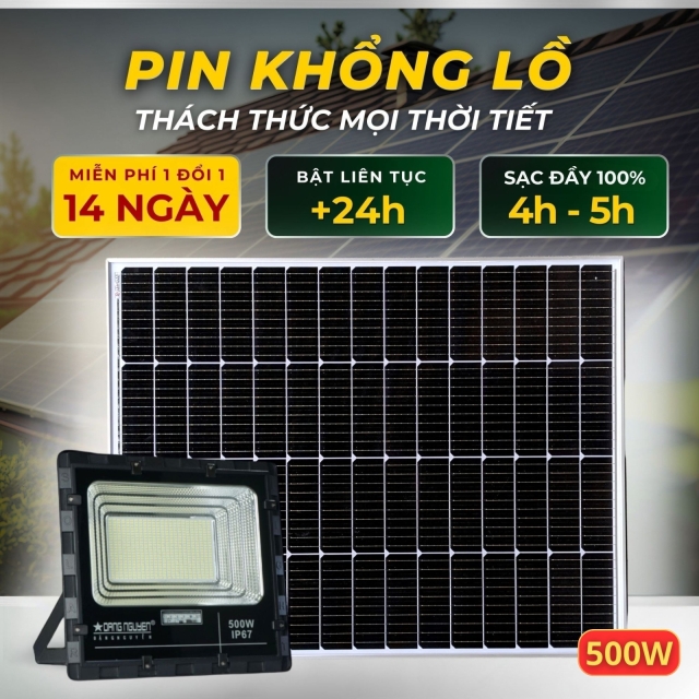 Đèn Pha Năng Lượng Đặng Nguyễn Cao Cấp | DS3500