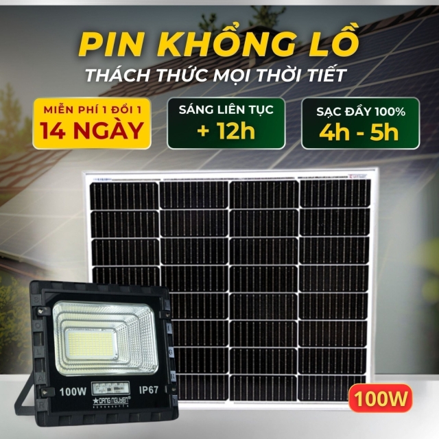 Đèn Pha Năng Lượng Đặng Nguyễn Cao Cấp | DS3100