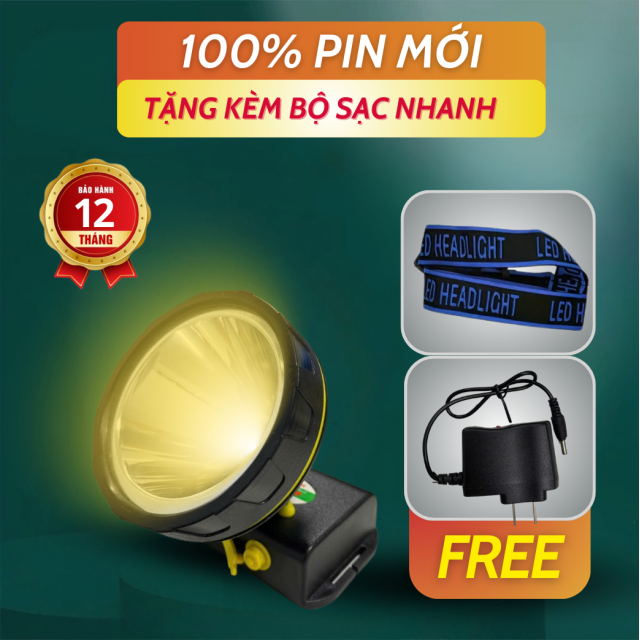 Đèn pin đội đầu 80W - Ánh sáng VÀNG | DH80D
