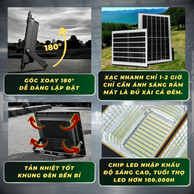 Đèn pha năng lượng Đặng Nguyễn 100W NEW 