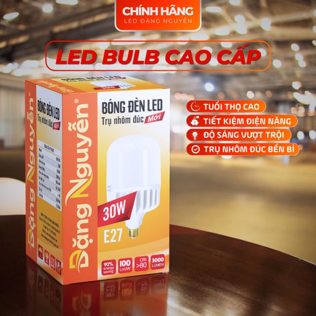 Bóng đèn led trụ nhôm CAO CẤP 30W | DN130D