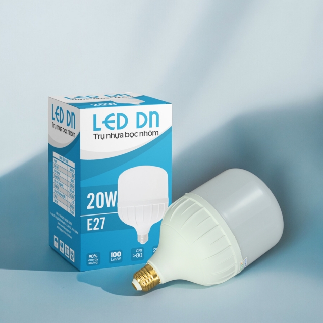 Đèn Led Trụ Nhựa Bọc Nhôm (Hộp Xanh Dương) | DN420D