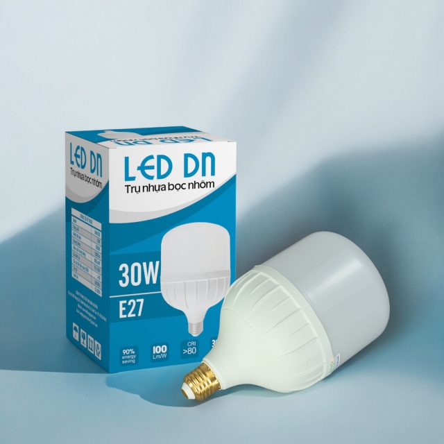 Đèn Led Trụ Nhựa Bọc Nhôm (Hộp Xanh Dương) | DN430D