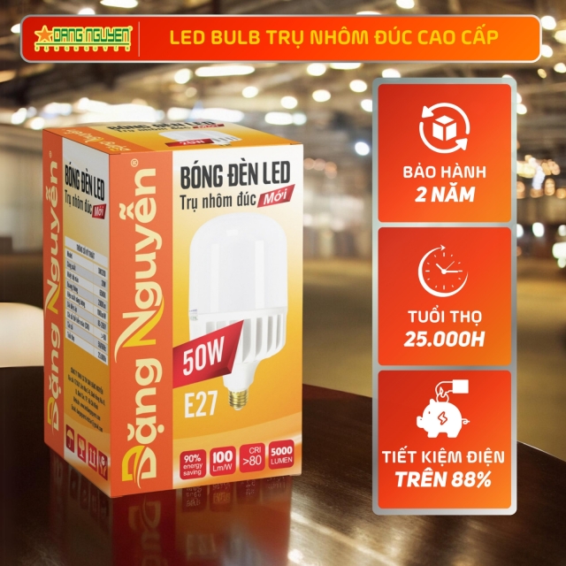 Bóng đèn led trụ nhôm CAO CẤP 50W | DN150D