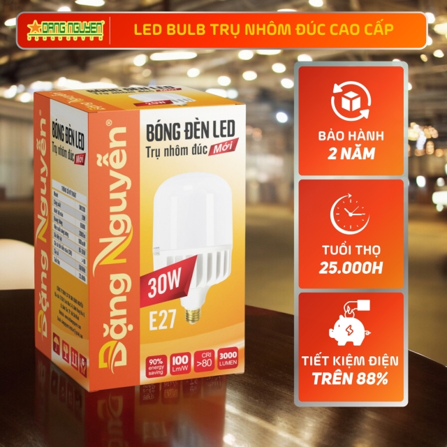 Bóng đèn led trụ nhôm CAO CẤP 30W | DN130D